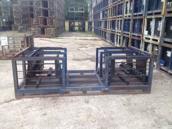 Used HPJ Industries 105" x 48" x 32" Walk Through Steel Rack Opening on 105" Sides