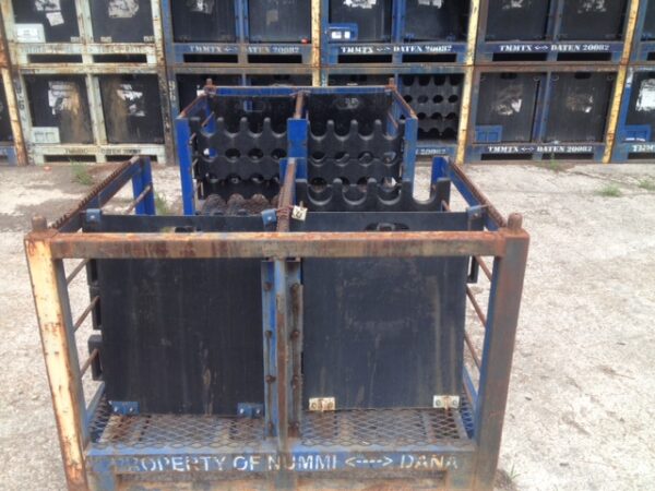 Used HPJ Industries 105" x 48" x 32" Walk Through Steel Rack Opening on 105" Sides - Image 2