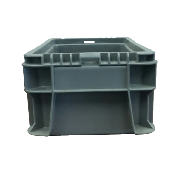 Used HPJ Industries  12" x 7" x 5" Gray Hand Tote Smooth Bottom
