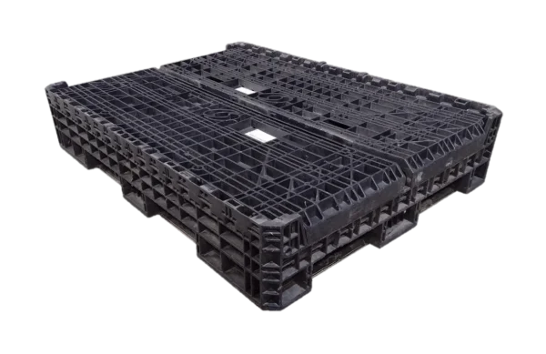 Reconditioned HPJ Industries 64" x 48" x 34" All Black All Good Runner 48" Side Bulk Container - 2 Drop Doors - Image 4