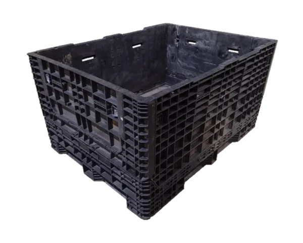 Reconditioned HPJ Industries 64" x 48" x 34" All Black All Good Runner 48" Side Bulk Container - 2 Drop Doors - Image 5
