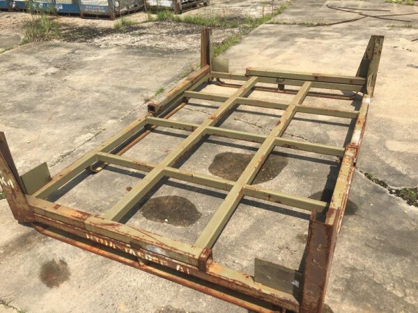 Used HPJ Industries 106" x 70" x 56" Collapsible Steel Rack Open Sides