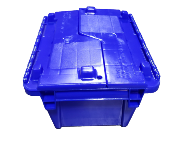 New HPJ Industries  12" x 10" x 7" Blue Flip Top Hand Tote - Image 2