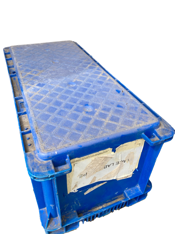 Used HPJ Industries  24" x 11" x 9" Blue Hand Tote Smooth Bottom - Image 2