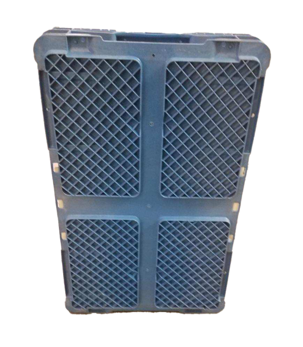 Used HPJ Industries  24" x 15" x 4" Blue Hand Tote Reinforced Bottom - Image 2