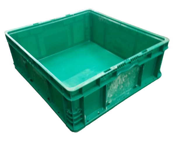Used HPJ Industries  24" x 22" x 9" Green Hand Tote Smooth Bottom