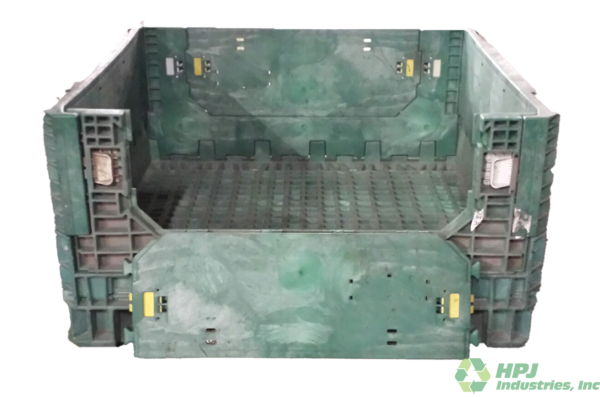 Reconditioned HPJ Industries 45" x 48" x 25" All Green All Good Runner Bulk Container - Image 2