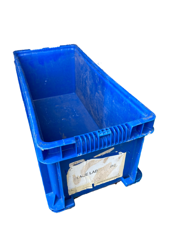 Used HPJ Industries  24" x 11" x 9" Blue Hand Tote Smooth Bottom