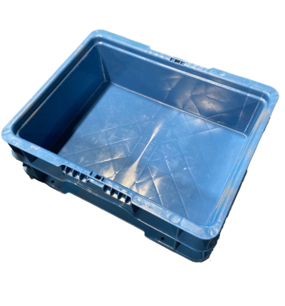Used HPJ Industries 15" x 12" x 5" Blue Hand Tote - Ohio