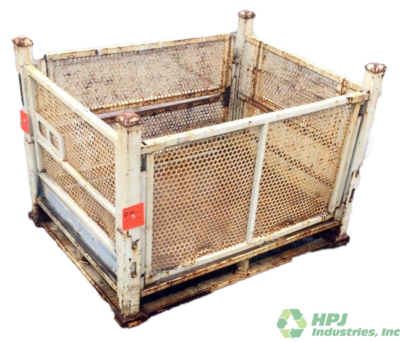 Used HPJ Industries 42" x 32" x 30" Steel Tub  42" Side and 32" Side - 2 Drop Doors