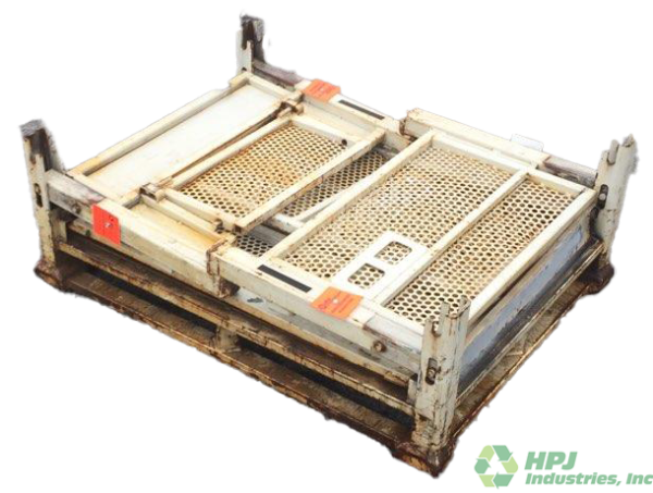 Used HPJ Industries Reconditioned 42" x 32" x 30" Collapsible Steel Tub  42" Side and 32" Side - 2 Drop Doors - Image 2
