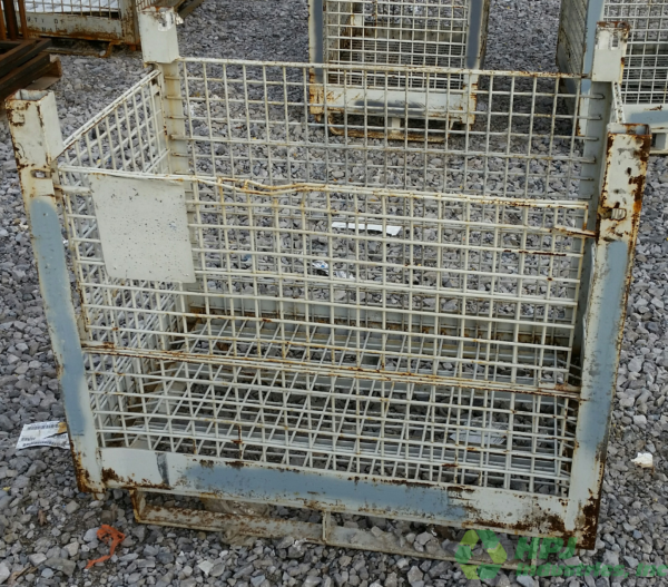 Used HPJ Industries 45" x 29" x 40" Wire Basket  29" Side and 45" Side - 2 Drop Doors - Image 2