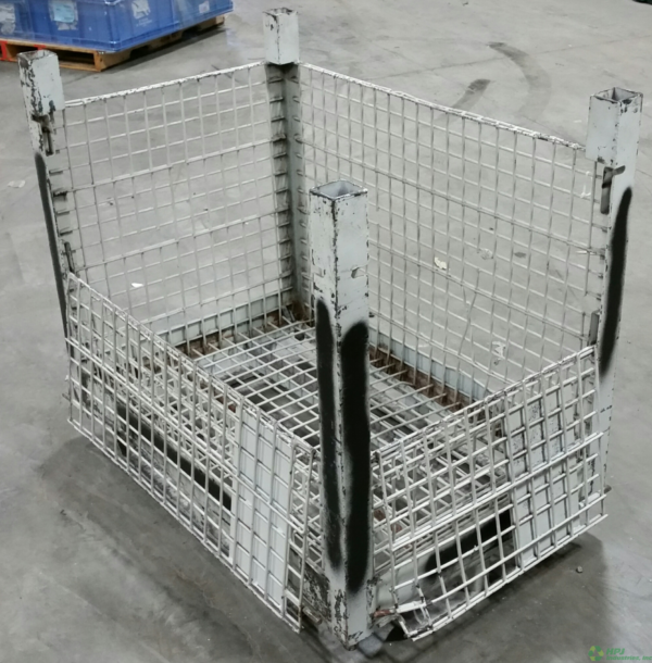 Used HPJ Industries 45" x 29" x 40" Wire Basket  29" Side and 45" Side - 2 Drop Doors