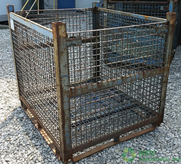Used HPJ Industries 57" x 48" x 50" Wire Basket 48" Side - 2 Drop Doors