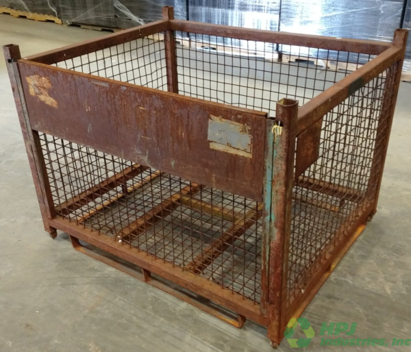 Used HPJ Industries 54" x 44" x 39.5" Wire Basket  54" Side - 1 Drop Door