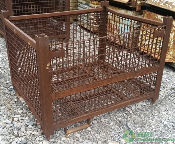 Used HPJ Industries 53" x 44" x 38" Wire Basket  53" Side - 1 Drop Door