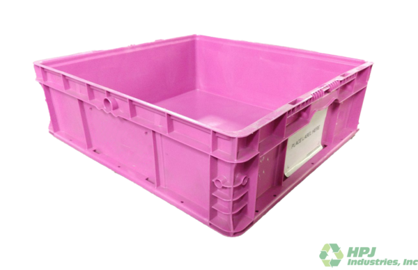 Used HPJ Industries  24" x 22" x 7" Pink Hand Tote Smooth Bottom
