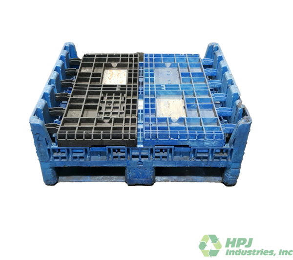 Reconditioned HPJ Industries 30" x 32" x 25" Mixed Color All Good Runner Bulk Container - Image 2