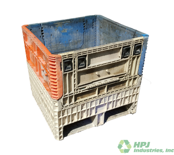 Reconditioned HPJ Industries 30" x 32" x 30" Mixed Color Bulk Container