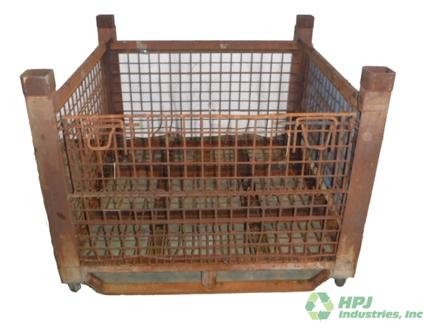 Used HPJ Industries 40" x 40" x 31" Wire Basket  40" Side - 1 Drop Door