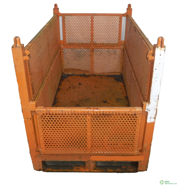Used HPJ Industries  48" x 30" x 34.5" Perforated Steel Tub  - 4 Drop Doors - Image 3