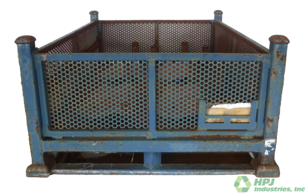 Used HPJ Industries 53" x 37.5" x 21" Wire Basket  53" Side - 1 Drop Door - Image 2