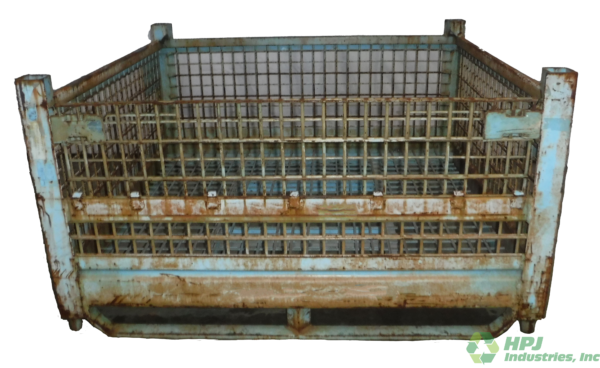 Used HPJ Industries 54" x 48" x 30" Wire Basket  54" Side - 1 Drop Door