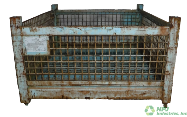 Used HPJ Industries 54" x 48" x 30" Wire Basket  54" Side - 1 Drop Door - Image 2
