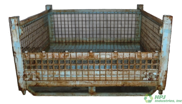 Used HPJ Industries 54" x 48" x 30" Wire Basket  54" Side - 1 Drop Door - Image 3