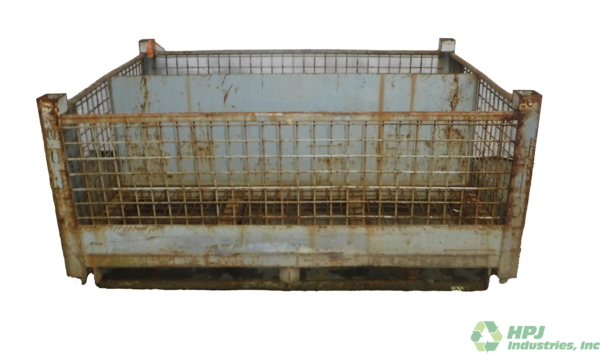 Used HPJ Industries 58" x 45" x 24" Wire Basket No Drop Doors With Divider