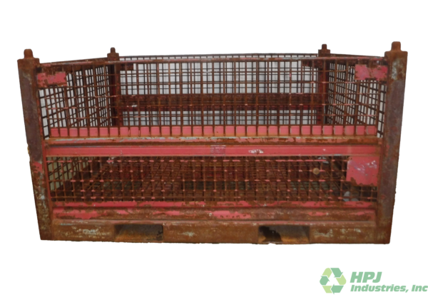 Used HPJ Industries 54" x 69" x 36" Wire Basket 69" Side - 2 Drop Doors