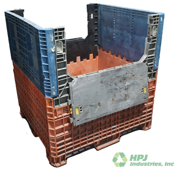 Reconditioned HPJ Industries 45" x 48" x 50" Mixed Color Bulk Container - Image 3