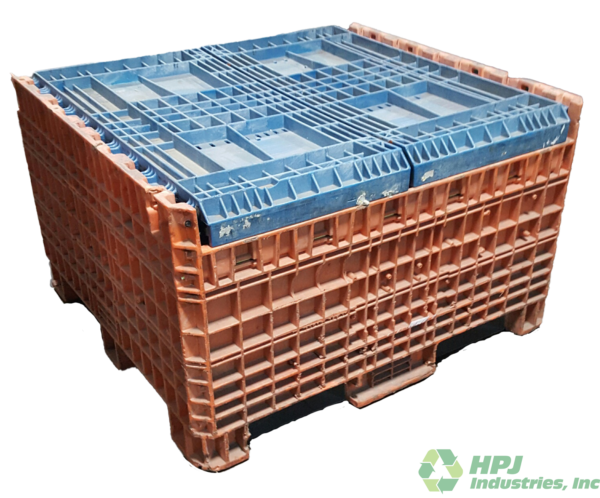 Reconditioned HPJ Industries 45" x 48" x 50" Mixed Color Bulk Container - Image 2