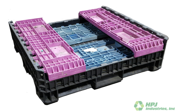 Reconditioned HPJ Industries 45" x 48" x 25" Mixed Color Bulk Container - Image 3