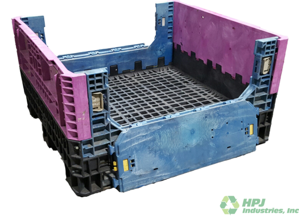 Reconditioned HPJ Industries 45" x 48" x 25" Mixed Color Bulk Container - Image 4