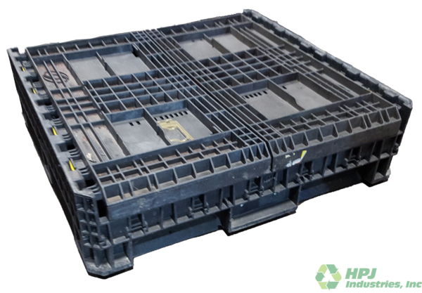 Reconditioned HPJ Industries 45" x 48" x 34" All Black All Good Original Runner HDR/HDRNV Bulk Container - Image 2