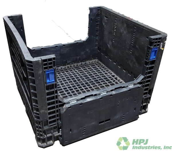 Reconditioned HPJ Industries 45" x 48" x 34" All Black All Good Original Runner HDR/HDRNV Bulk Container - Image 3