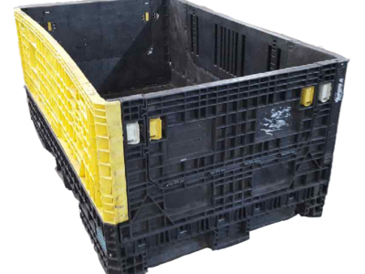 Reconditioned HPJ Industries 78" x 48" x 34" Mixed Color Bulk Container - 2 Drop Doors