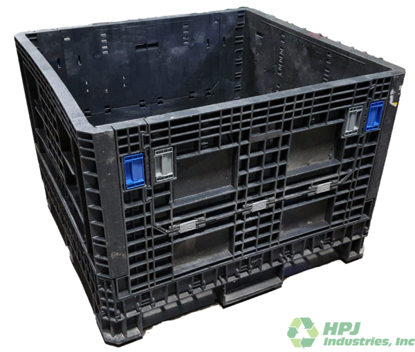 Reconditioned HPJ Industries 45" x 48" x 34" All Black All Good Original Runner HDR/HDRNV Bulk Container