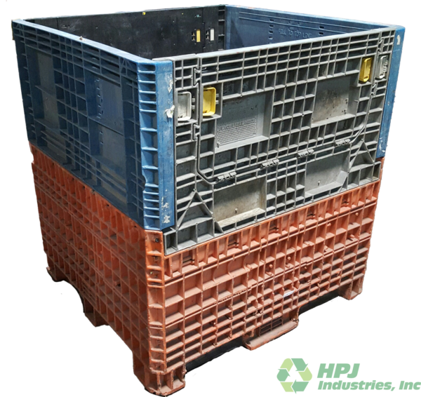 Reconditioned HPJ Industries 45" x 48" x 50" Mixed Color Bulk Container