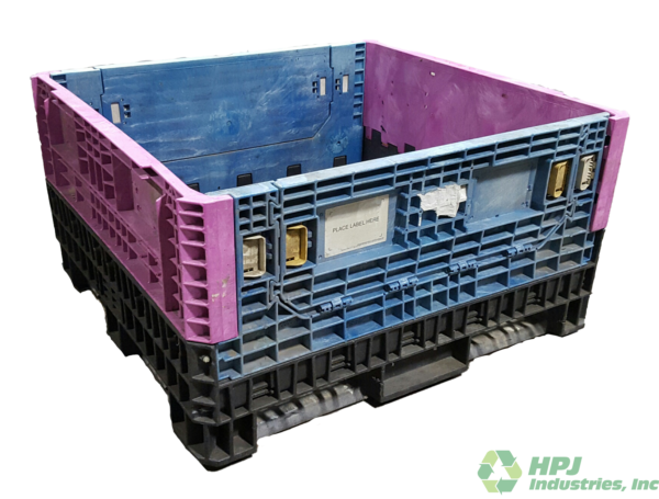Reconditioned HPJ Industries 45" x 48" x 25" Mixed Color Bulk Container