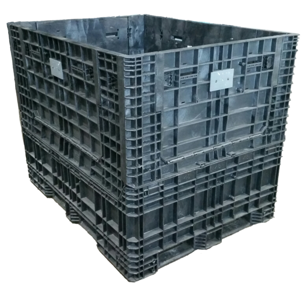 Reconditioned Buckhorn 64" x 48" x 50" Mixed Color Buckhorn/Orbis Bulk Container - 2 Drop Doors