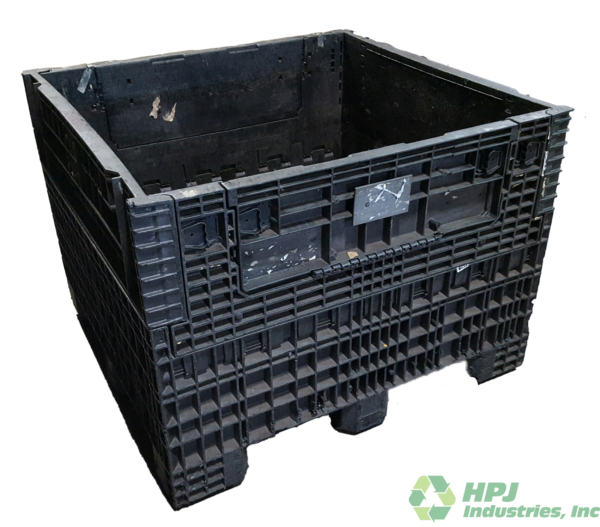 Reconditioned HPJ Industries 45" x 48" x 35" All Black Storage Bottom Bulk Container