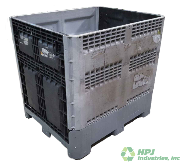 Reconditioned HPJ Industries 40" x 48" x 46" Mixed Color No Drop Door Bulk Container