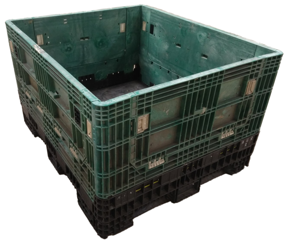 Reconditioned HPJ Industries 56" x 48" x 34" Mixed Color 48" Side Bulk Container - 2 Drop Doors