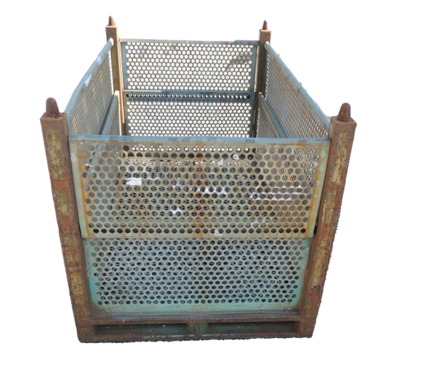 Used HPJ Industries  60" x 36" x 36.5" Perforated Steel Tub  - 4 Drop Doors - Image 3