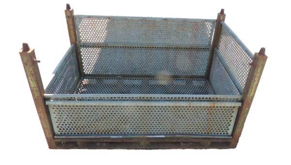 Used HPJ Industries  60" x 36" x 36.5" Perforated Steel Tub  - 4 Drop Doors - Image 2