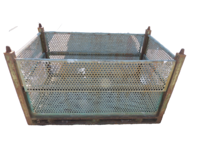 Used HPJ Industries 60" x 36" x 36.5" Perforated Steel Tub - 4 Drop Doors