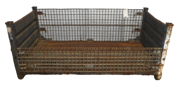 Used HPJ Industries 80" x 39" x 34" Wire Basket 2 Removable 80" Drop Doors - 2 Drop Doors