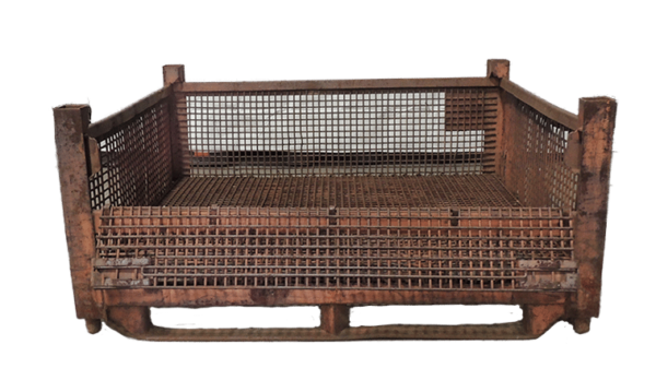 Used HPJ Industries 54" x 44" x 25" Wire Basket  54" Side - 1 Drop Door - Image 3
